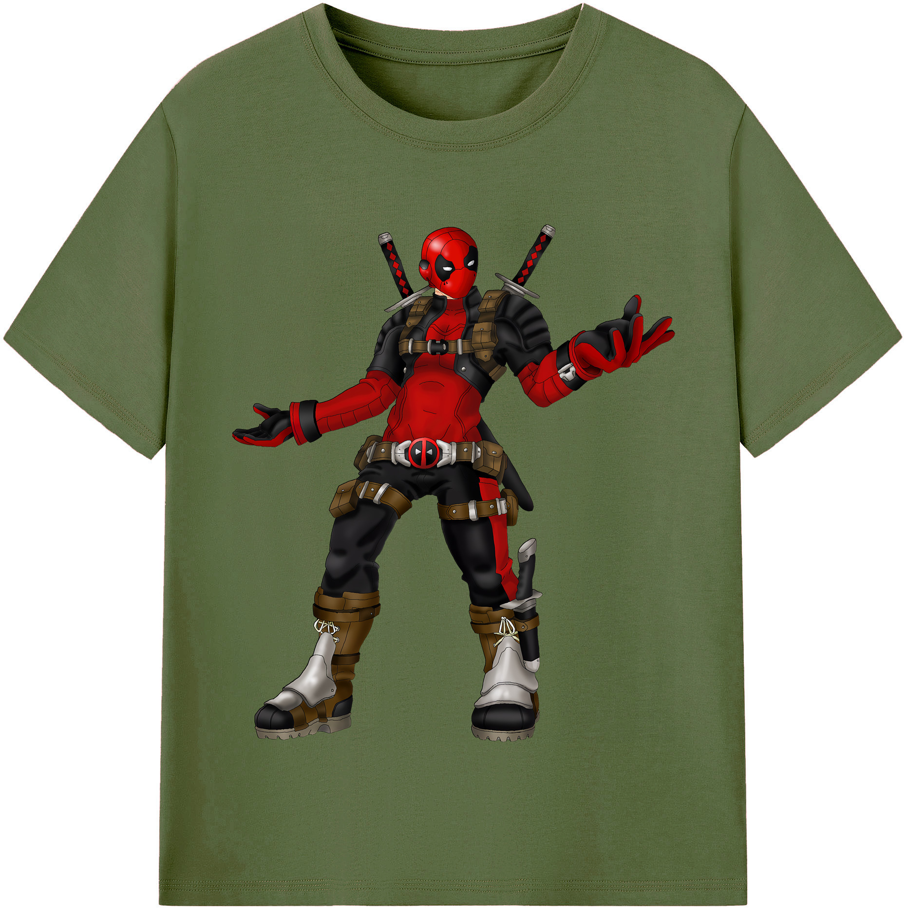 （画像用） Deadpool デッドプール 綿100％半袖Tシャツ（フロントプリント）